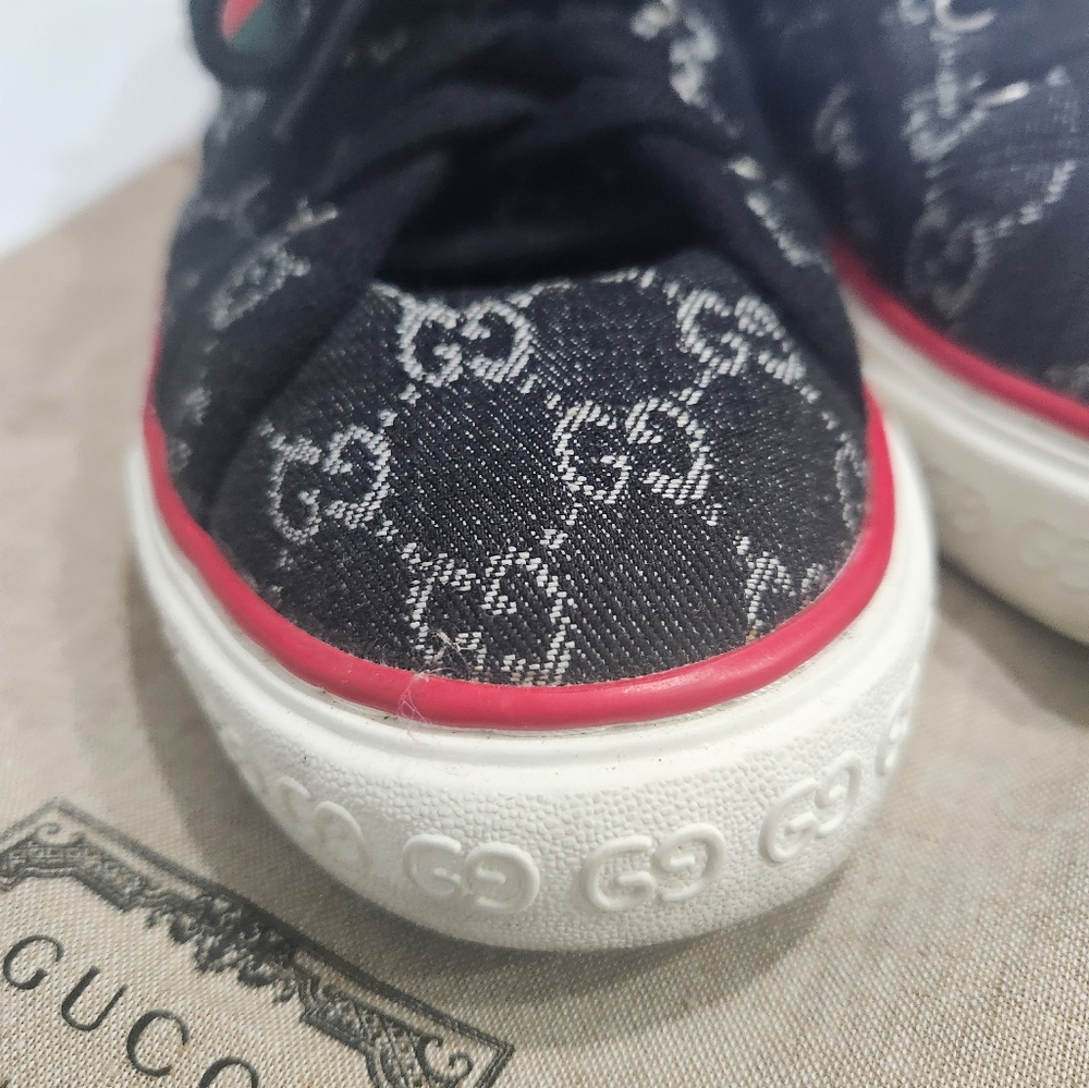 Gucci Black All-Over Logo Sneakers - Picture 2 of 5